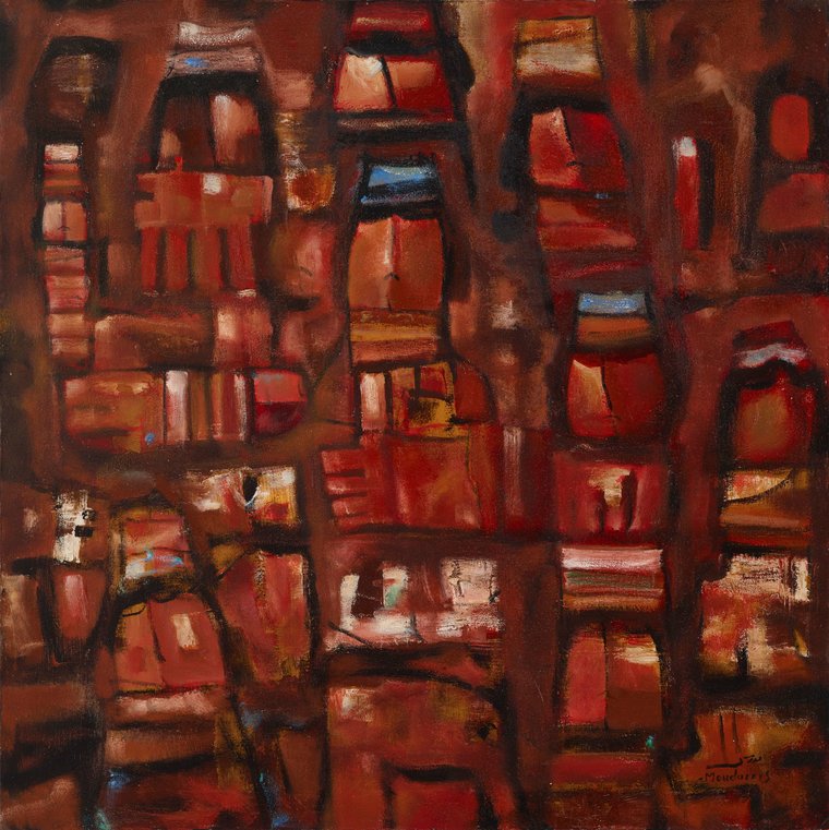 Fateh Moudarres | Syrian 1922-1999 a painting for the old master artist Fateh al‑Moudarres