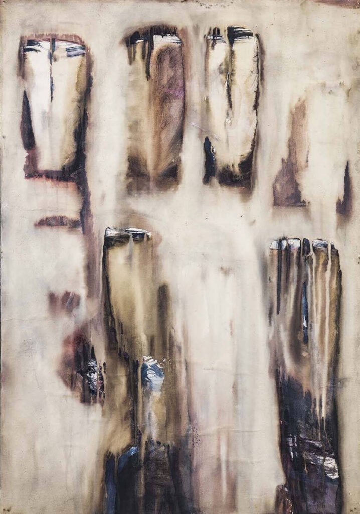 Nizar Ismail | Syrian 1948 - 2016 a painting for the old master syrian artist Nizar Ismail