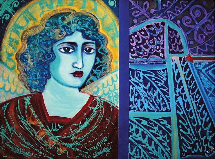 Thuraya Al-Baqsami | Kuwaiti 1952 a painting for the lod master Kuwaiti Thuraya Al-Baqsami | Kuwaiti 1952