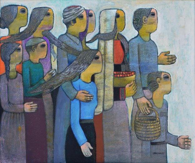 Nabil Anani | Palestinian 1943 a painting for the Palestinian old master artist Nabil Anani | Palestinian 1943