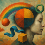 a poster of article about The Psychology of Color How Color Shapes Emotion, Mood, and Meaning