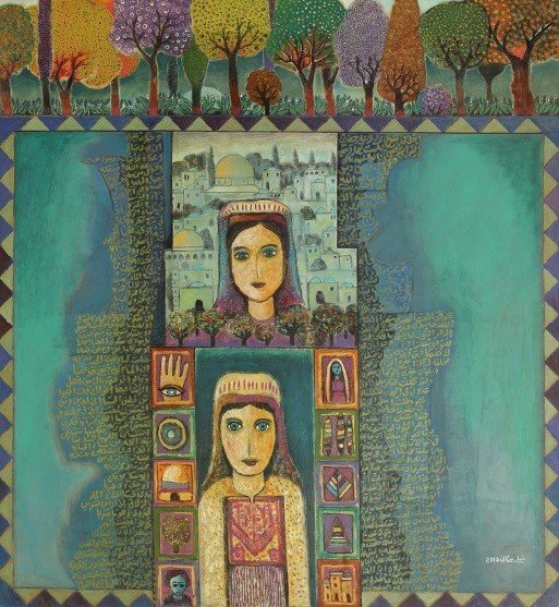 Nabil Anani | Palestinian 1943 a painting for the Palestinian old master artist Nabil Anani | Palestinian 1943