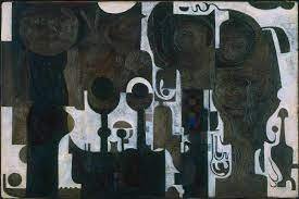 a painting by the Sudanese old master Ibrahim El-Salahi